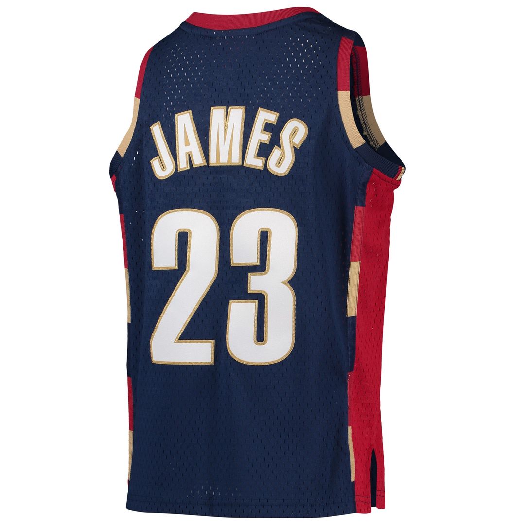 LeBron James Cleveland Cavaliers Mitchell & Ness Youth 2008 - 09 Hardwood Classics Swingman Jersey - Navy