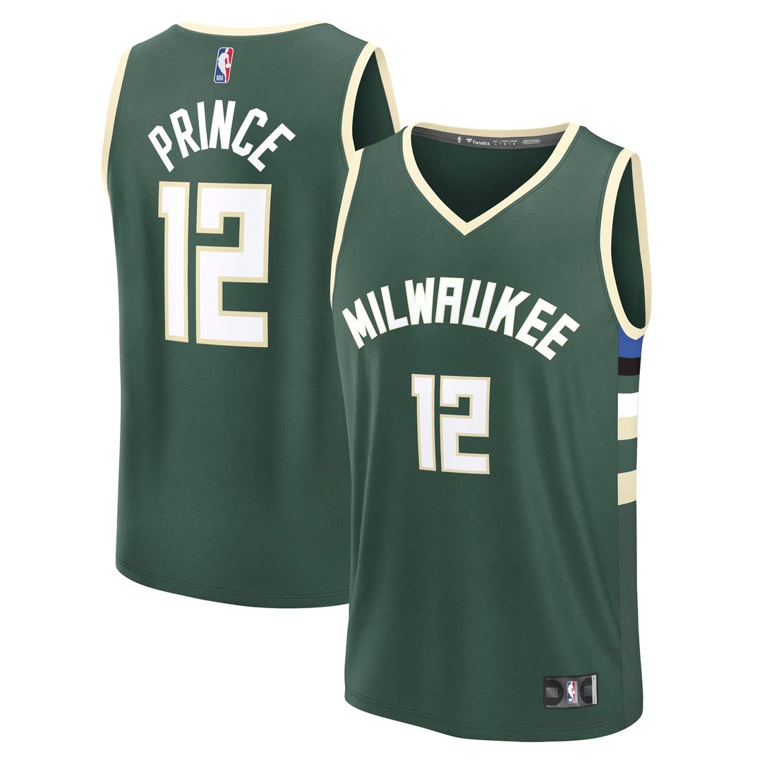 Taurean Prince Milwaukee Bucks Fanatics Fast Break Player Replica Jersey - Icon Edition - Hunter Green