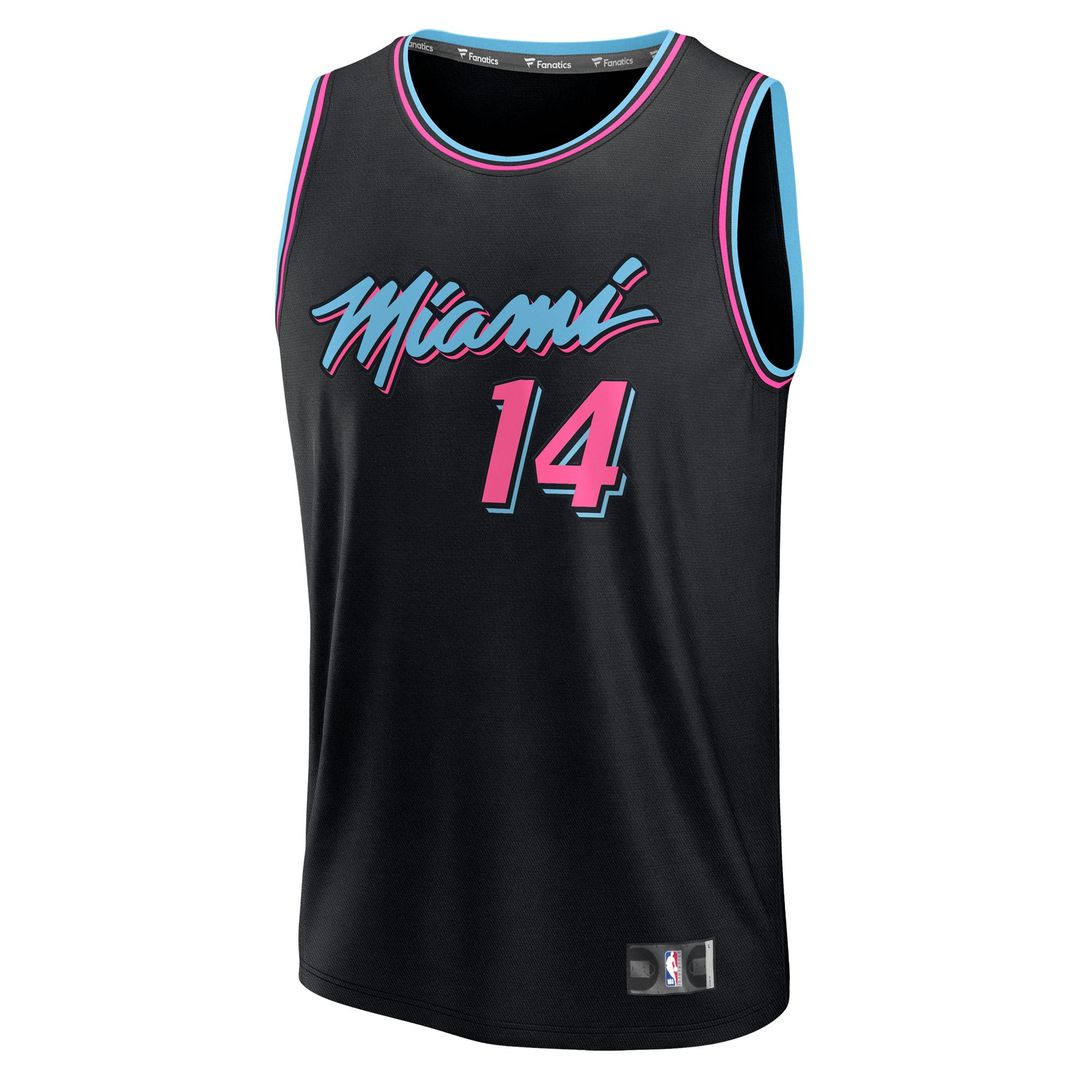 Tyler Herro Miami Heat Fanatics 2025/26 City Edition Fast Break Jersey - Black