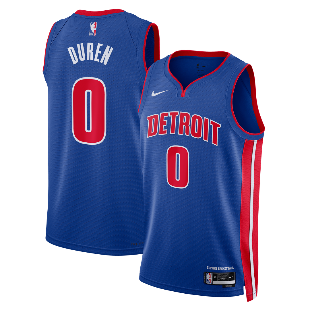 Jalen Duren Detroit Pistons Nike Unisex Swingman Jersey - Icon Edition - Blue