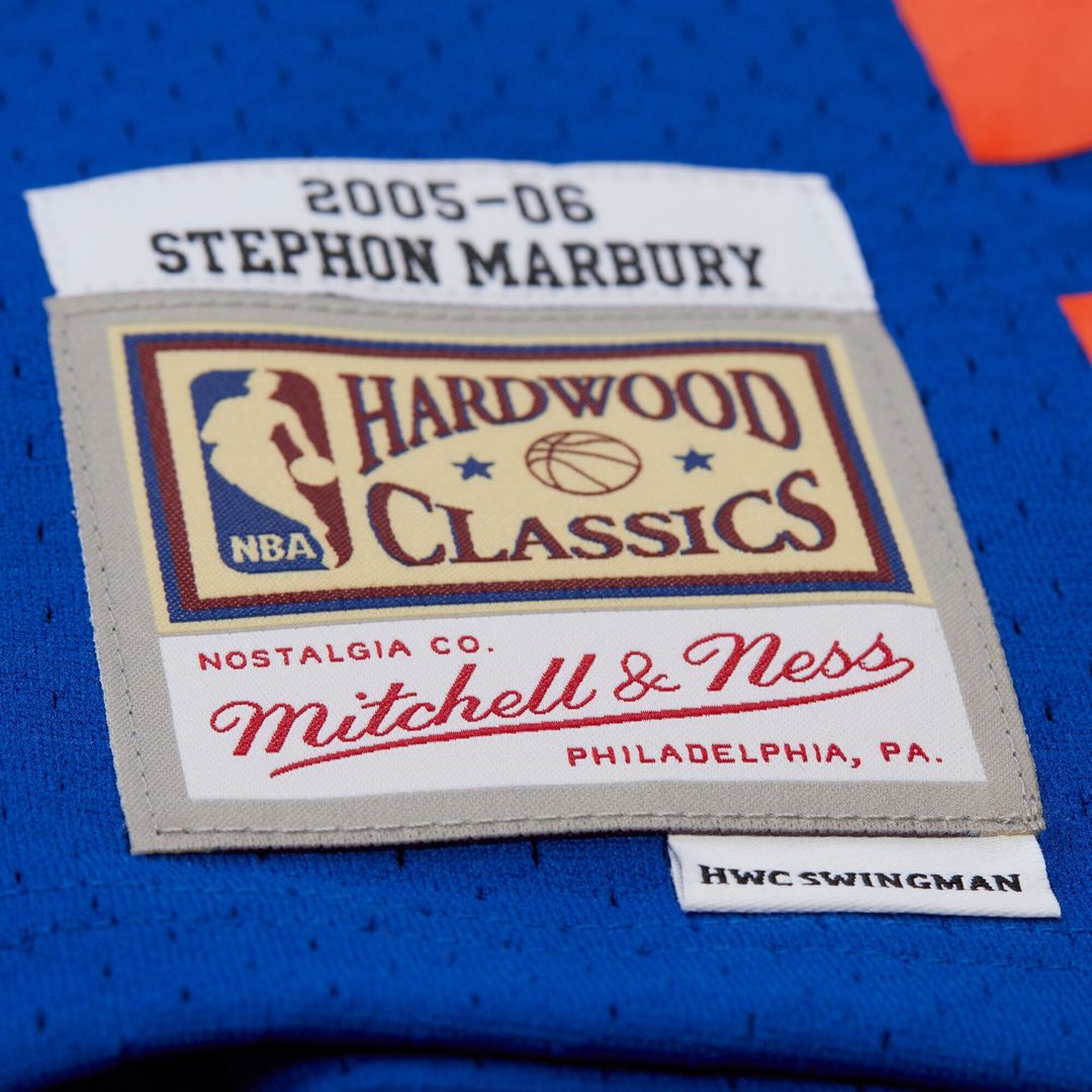 Stephon Marbury New York Knicks Mitchell & Ness 2005/06 Hardwood Classics Swingman Jersey - Blue