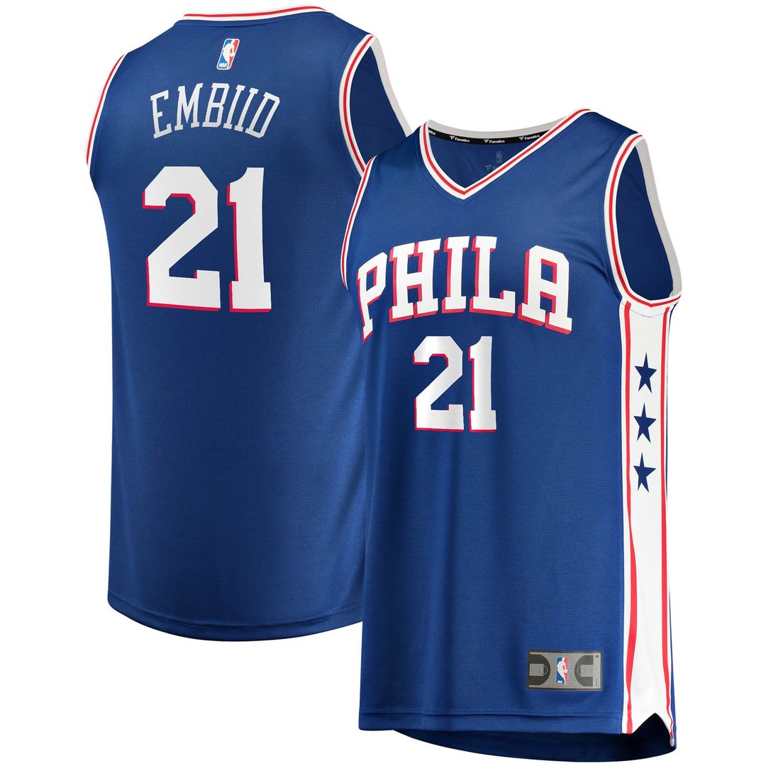 Joel Embiid Philadelphia 76ers Fanatics Fast Break Player Replica Jersey - Icon Edition - Royal