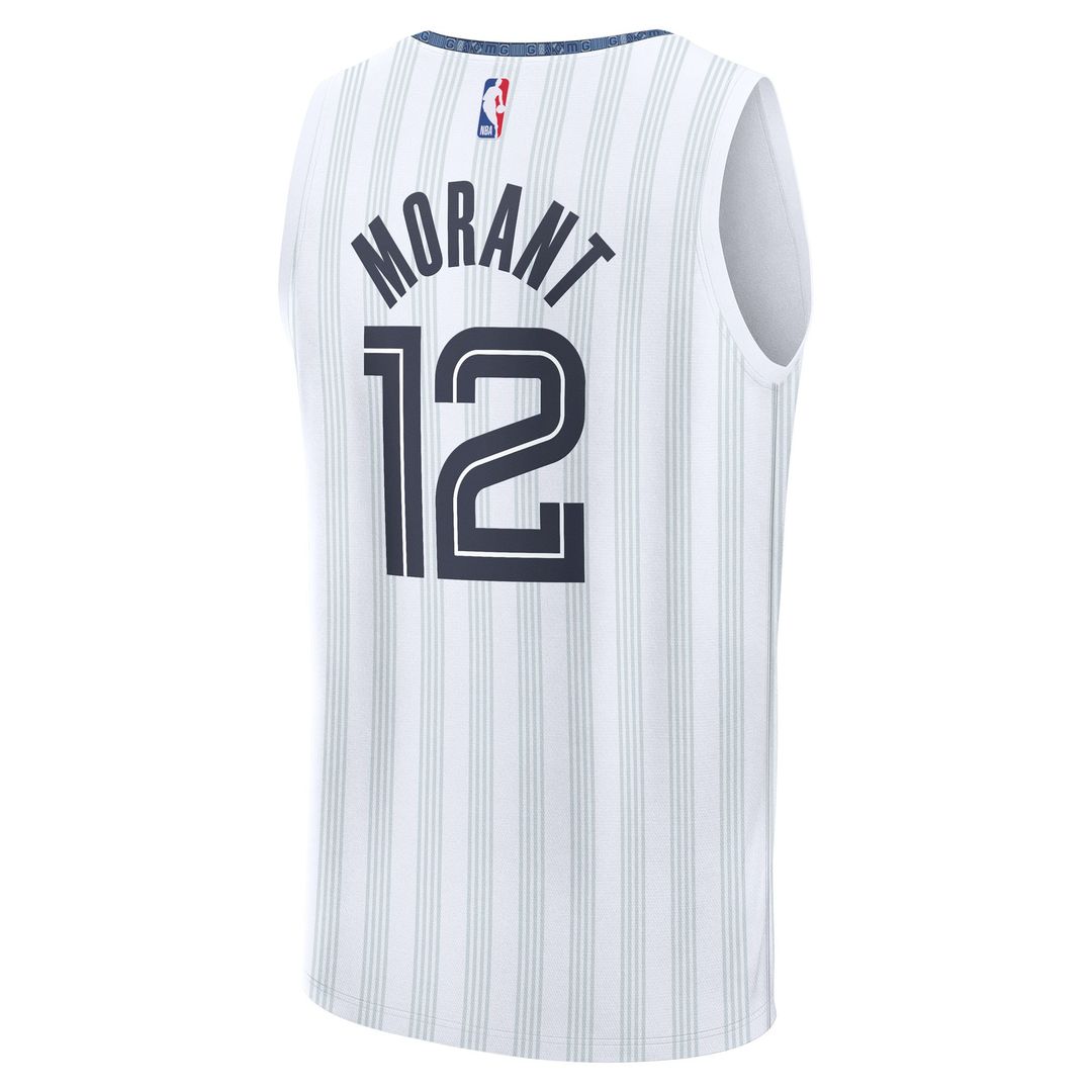 Ja Morant Memphis Grizzlies Fanatics 2025/26 City Edition Fast Break Jersey - White