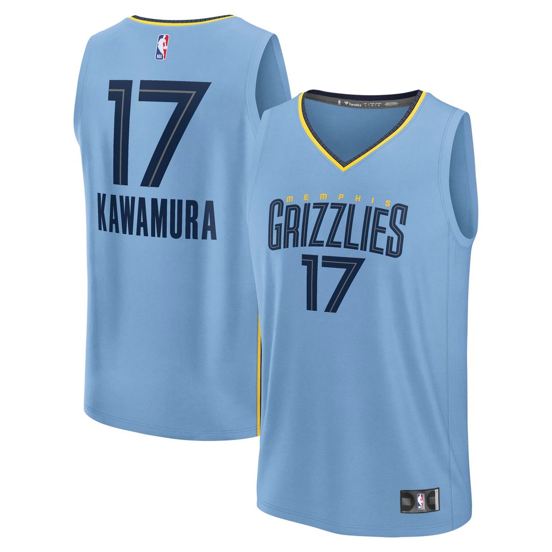 Yuki Kawamura Memphis Grizzlies Fanatics Fast Break Player Replica Jersey - Statement Edition - Light Blue