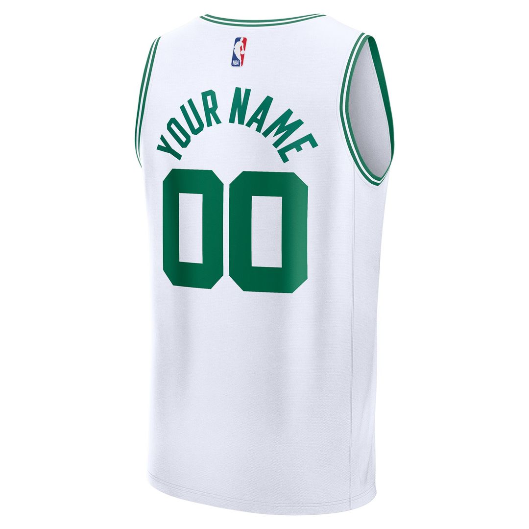 Boston Celtics Fanatics Youth Fast Break Custom Replica Jersey - White - Association Edition