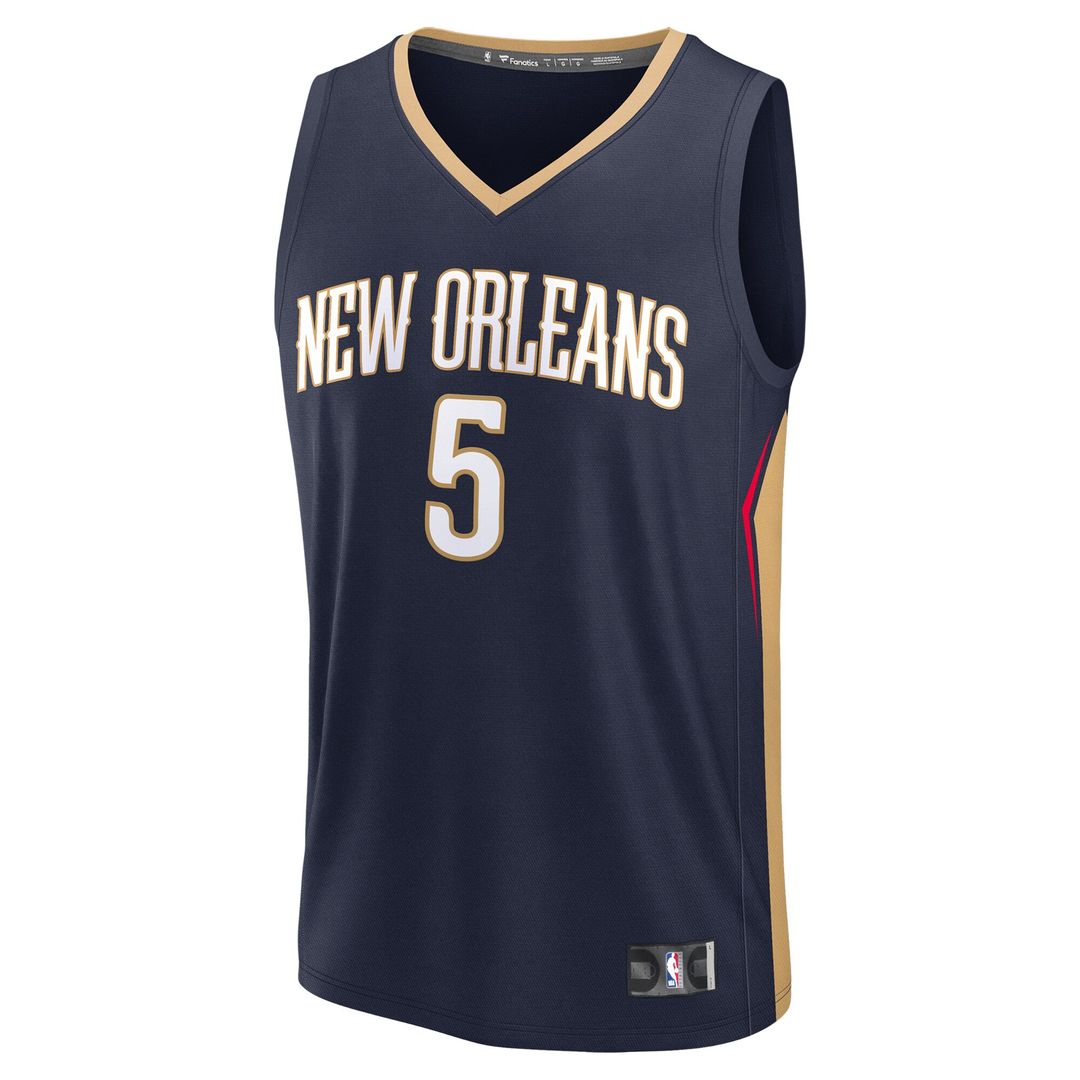Dejounte Murray New Orleans Pelicans Fanatics Fast Break Player Replica Jersey - Icon Edition - Navy