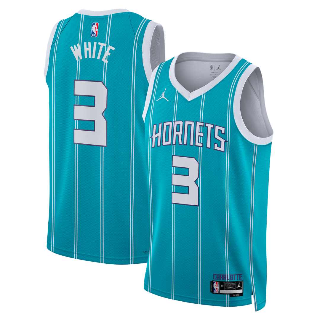 Coby White Charlotte Hornets Jordan Brand Unisex Swingman Jersey - Icon Edition - Teal