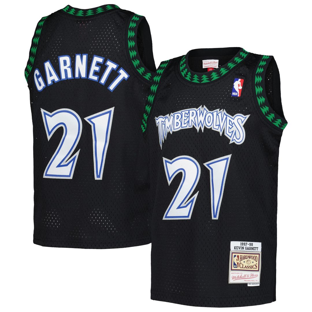 Kevin Garnett Minnesota Timberwolves Mitchell & Ness Youth 1995 - 96 Hardwood Classics Swingman Jersey - Blue
