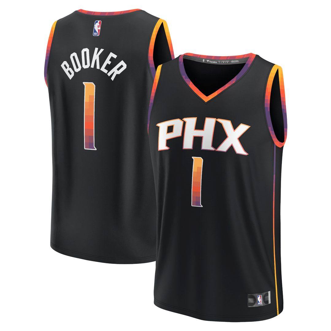 Devin Booker Phoenix Suns Fanatics Fast Break Player Replica Jersey - Statement Edition - Black