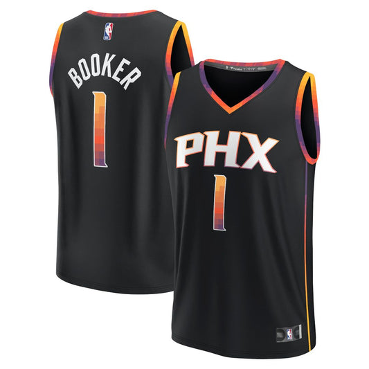 Devin Booker Phoenix Suns Fanatics Fast Break Player Replica Jersey - Statement Edition - Black