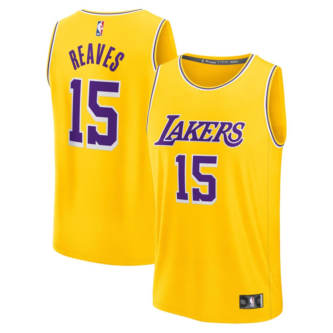 Austin Reaves Los Angeles Lakers Fanatics Youth Fast Break Replica Jersey - Gold - Icon Edition