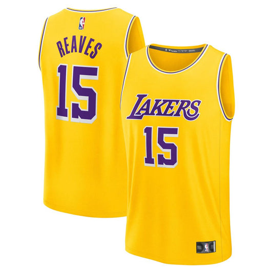Austin Reaves Los Angeles Lakers Fanatics Youth Fast Break Replica Jersey - Gold - Icon Edition