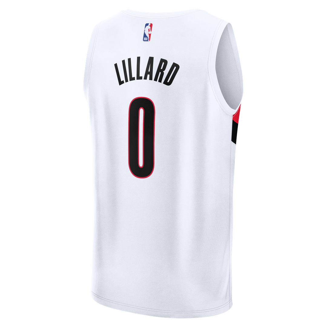 Damian Lillard Portland Trail Blazers Fanatics Youth Fast Break Replica Jersey - White - Association Edition