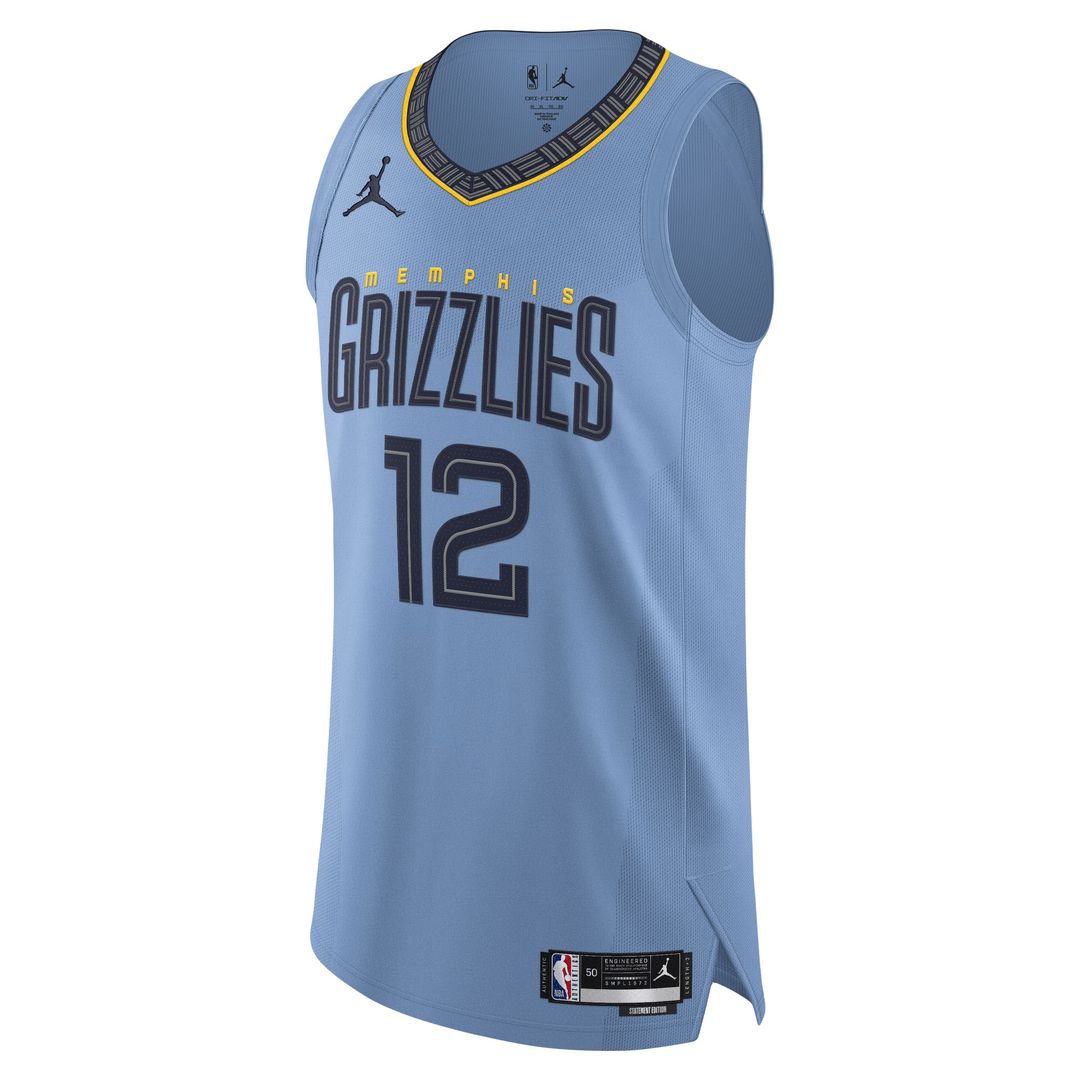 Ja Morant Memphis Grizzlies Jordan Brand Player Authentic Jersey - Statement Edition - Light Blue