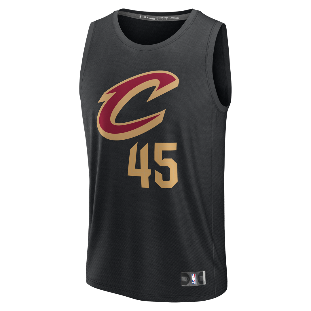 Donovan Mitchell Cleveland Cavaliers Fanatics Youth Fast Break Replica Jersey - Black - Statement Edition