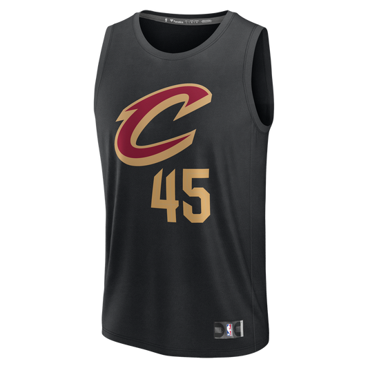 Donovan Mitchell Cleveland Cavaliers Fanatics Youth Fast Break Replica Jersey - Black - Statement Edition