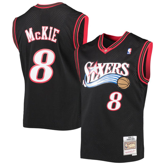Aaron McKie Philadelphia 76ers Mitchell & Ness Hardwood Classics Swingman Jersey - Black