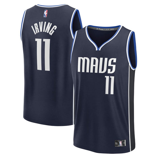 Kyrie Irving Dallas Mavericks Fanatics Fast Break Player Replica Jersey - Statement Edition - Navy