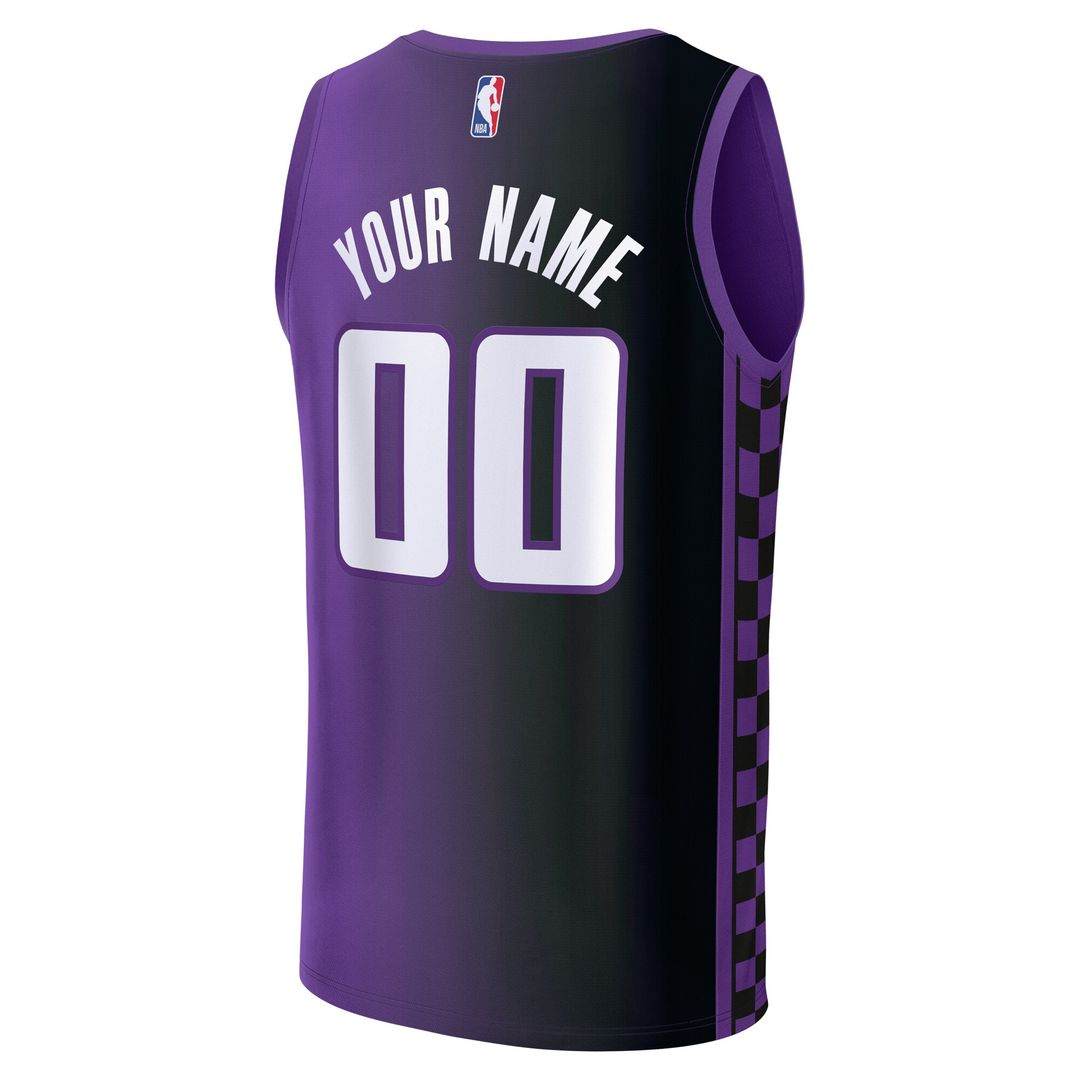 Sacramento Kings Fanatics Youth Fast Break Custom Replica Jersey - Purple - Statement Edition