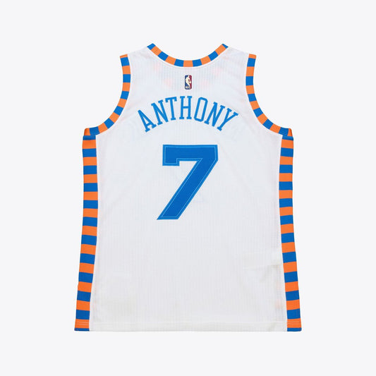 Carmelo Anthony New York Knicks Mitchell & Ness 2015 - 16 Hardwood Classics Authentic Jersey - White