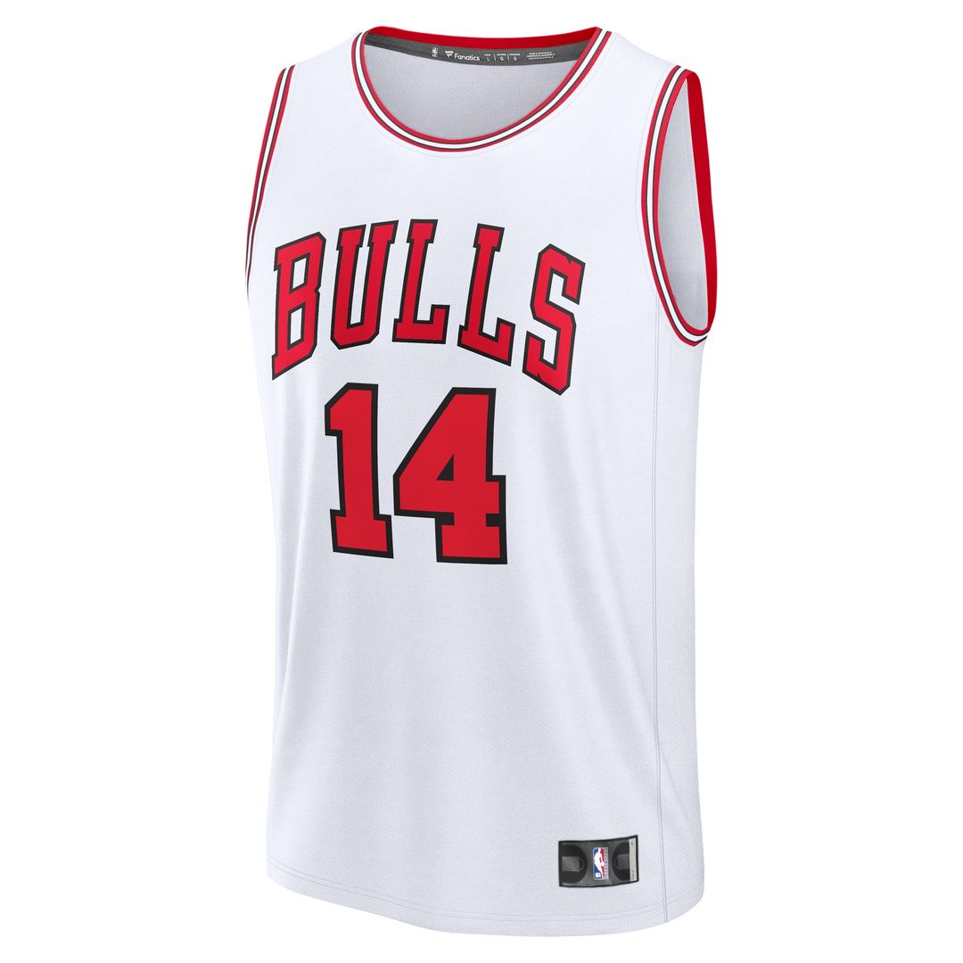 Matas Buzelis Chicago Bulls Fanatics Youth Fast Break Player Replica Jersey - Association - White Edition