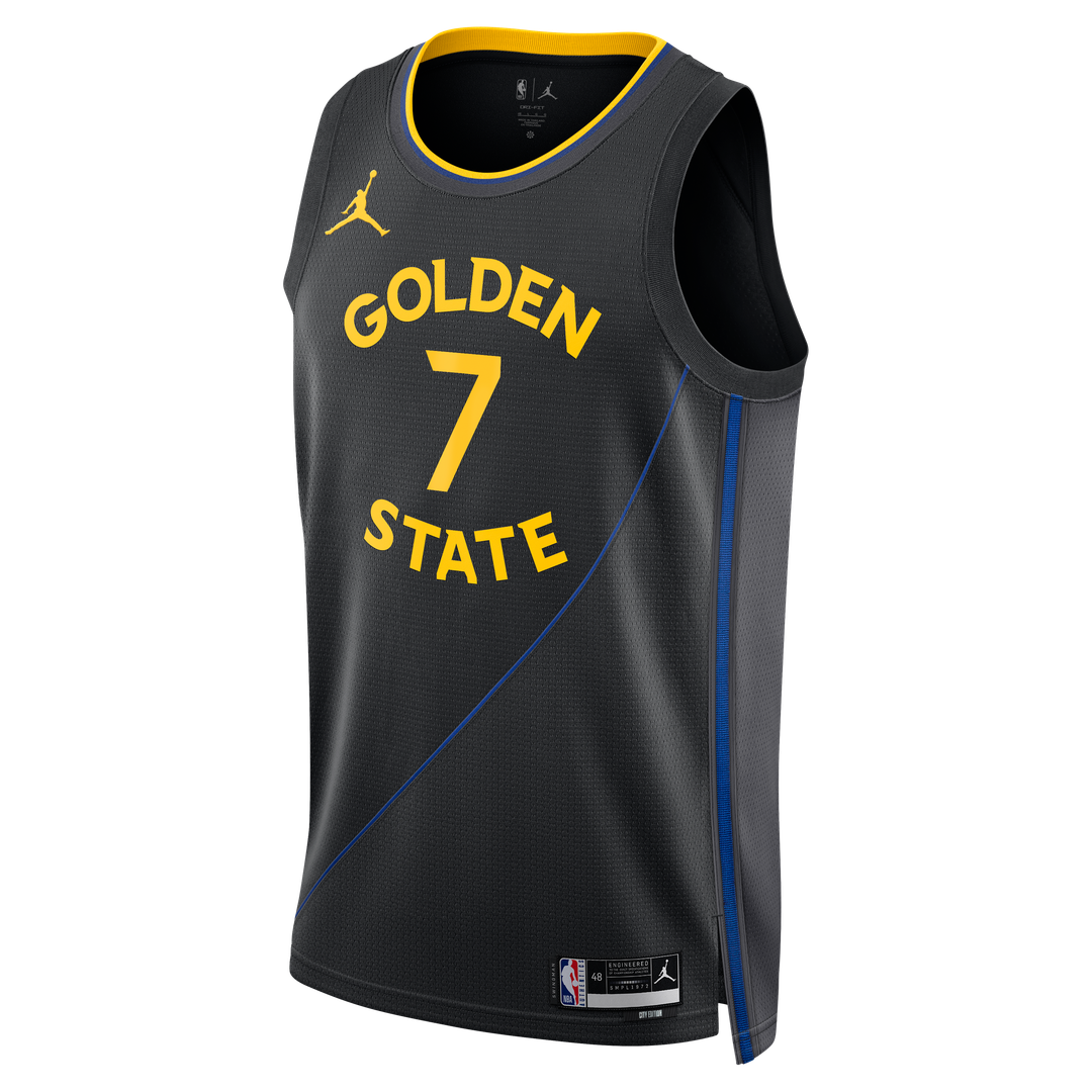 Kristaps Porziņģis Golden State Warriors Jordan Brand Unisex Swingman Jersey - Statement Edition - Black