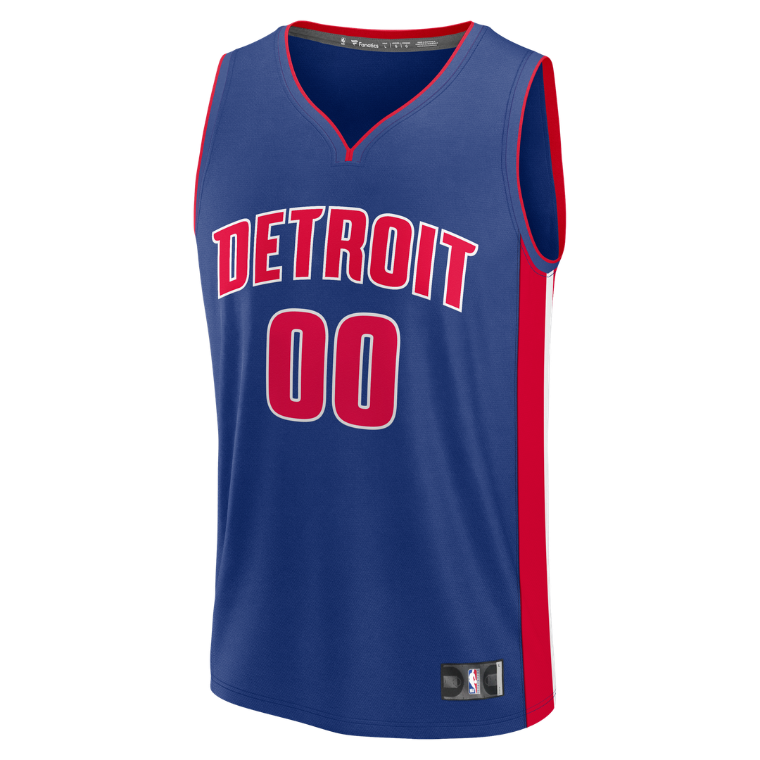 Detroit Pistons Fanatics Youth Fast Break Custom Jersey - Icon Edition - Blue