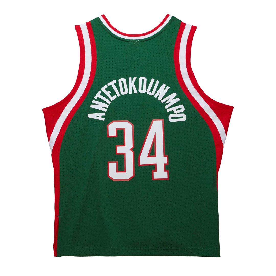 Giannis Antetokounmpo Milwaukee Bucks Mitchell & Ness 2013/14 Hardwood Classics Swingman Jersey - White
