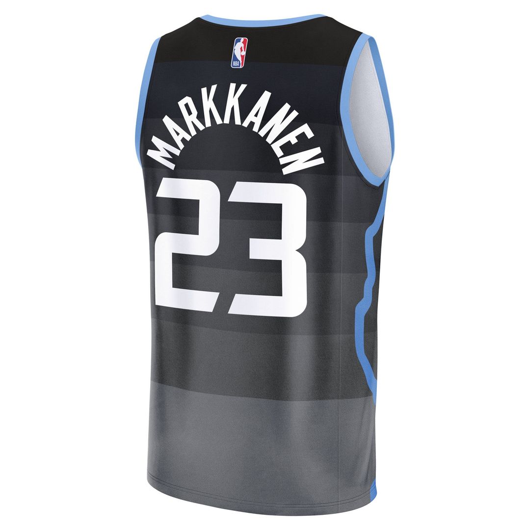 Lauri Markkanen Utah Jazz Fanatics Youth Fast Break Jersey - City Edition - Black