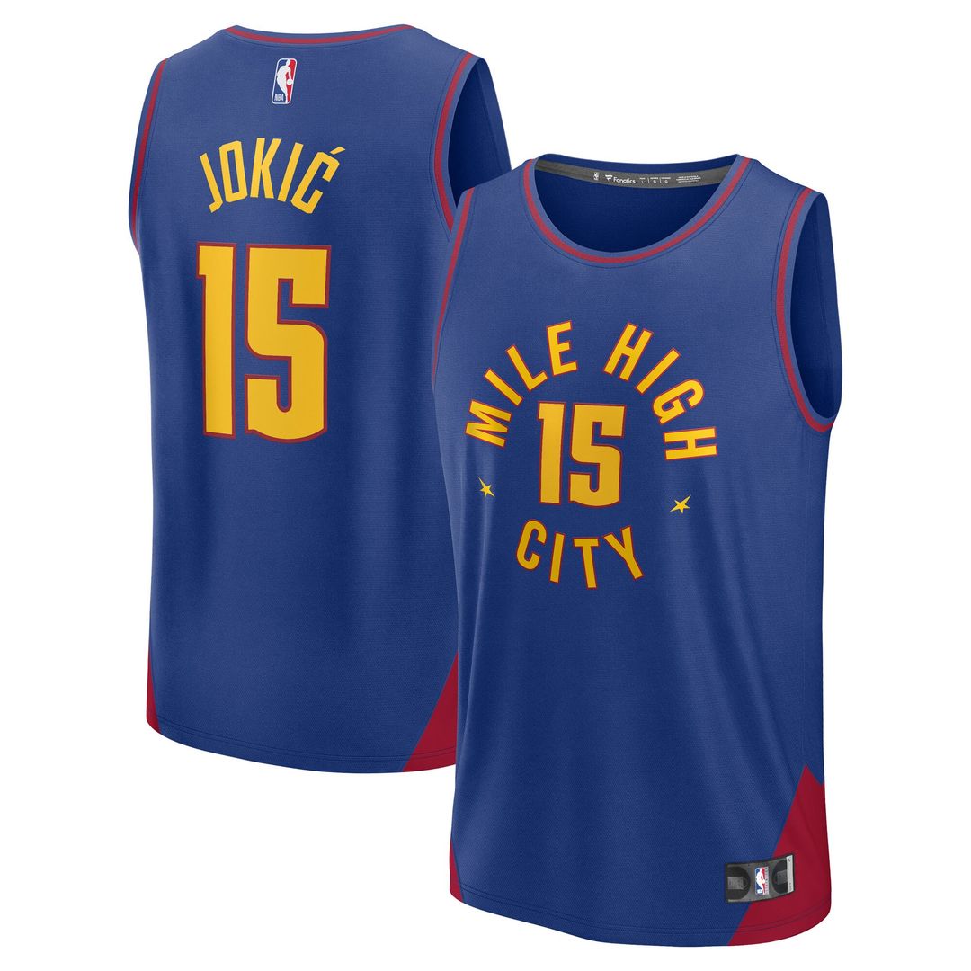 Nikola Jokic Denver Nuggets Fanatics Youth Fast Break Player Replica Jersey - Statement Edition - Blue