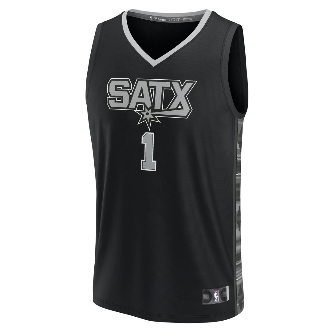 Victor Wembanyama San Antonio Spurs Fanatics Fast Break Player Replica Jersey - Statement Edition - Black
