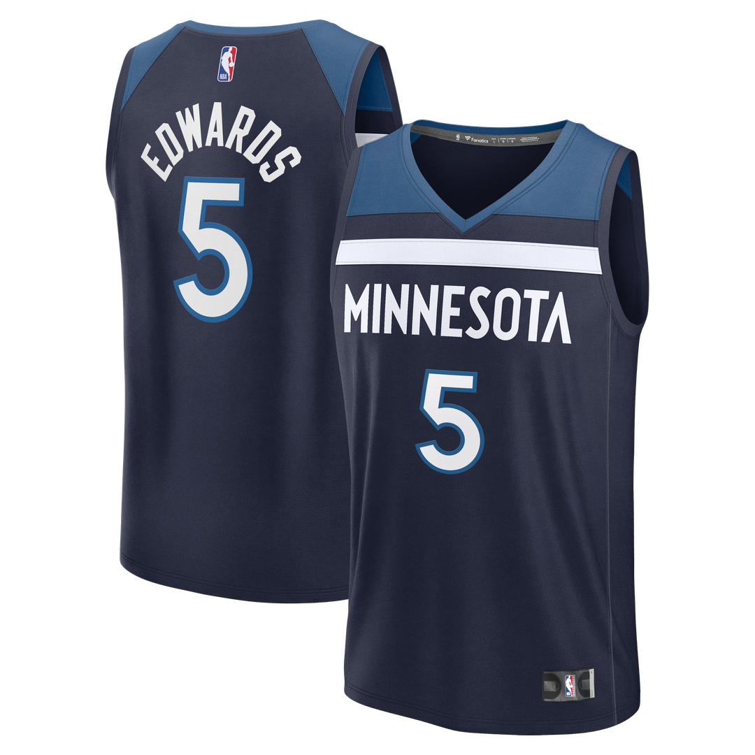 Anthony Edwards Minnesota Timberwolves Fanatics Fast Break Player Replica Jersey - Icon Edition - Navy