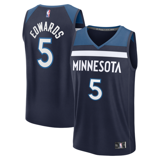 Anthony Edwards Minnesota Timberwolves Fanatics Fast Break Player Replica Jersey - Icon Edition - Navy