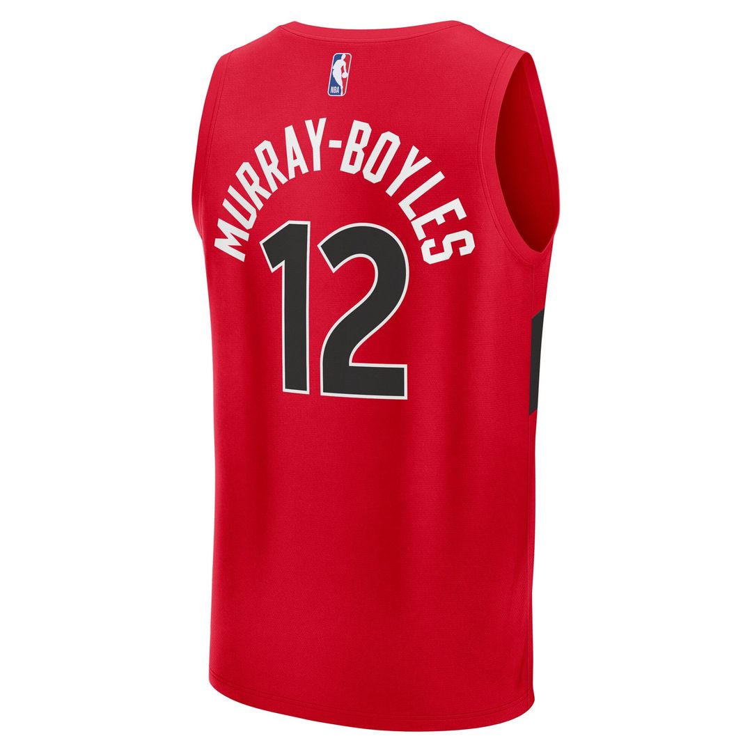Collin Murray - Boyles Toronto Raptors Fanatics 2025 NBA Draft First Round Pick Fast Break Replica Jersey - Icon Edition - Red