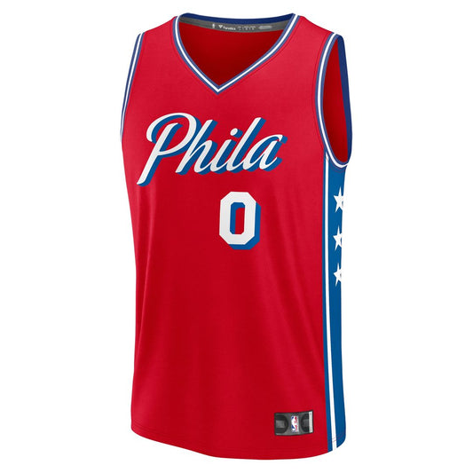Tyrese Maxey Philadelphia 76ers Fanatics Fast Break Player Replica Jersey - Statement Edition - Red