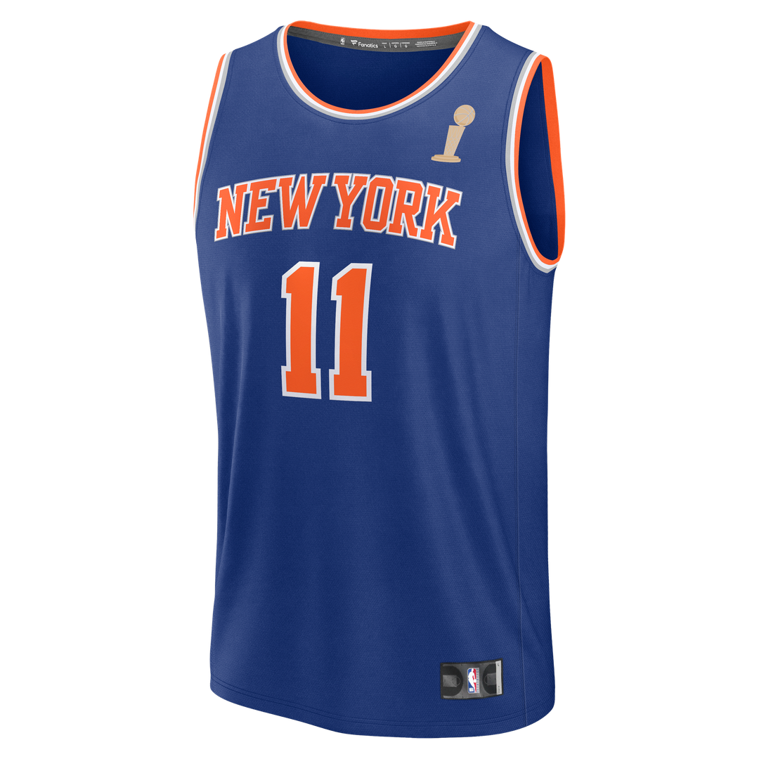 Jalen Brunson New York Knicks Fanatics Youth 2026 NBA Finals Champions Fast Break Replica Jersey - Icon Edition - Blue