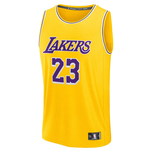 LeBron James Los Angeles Lakers Fanatics Fast Break Replica Jersey - Icon Edition - Gold