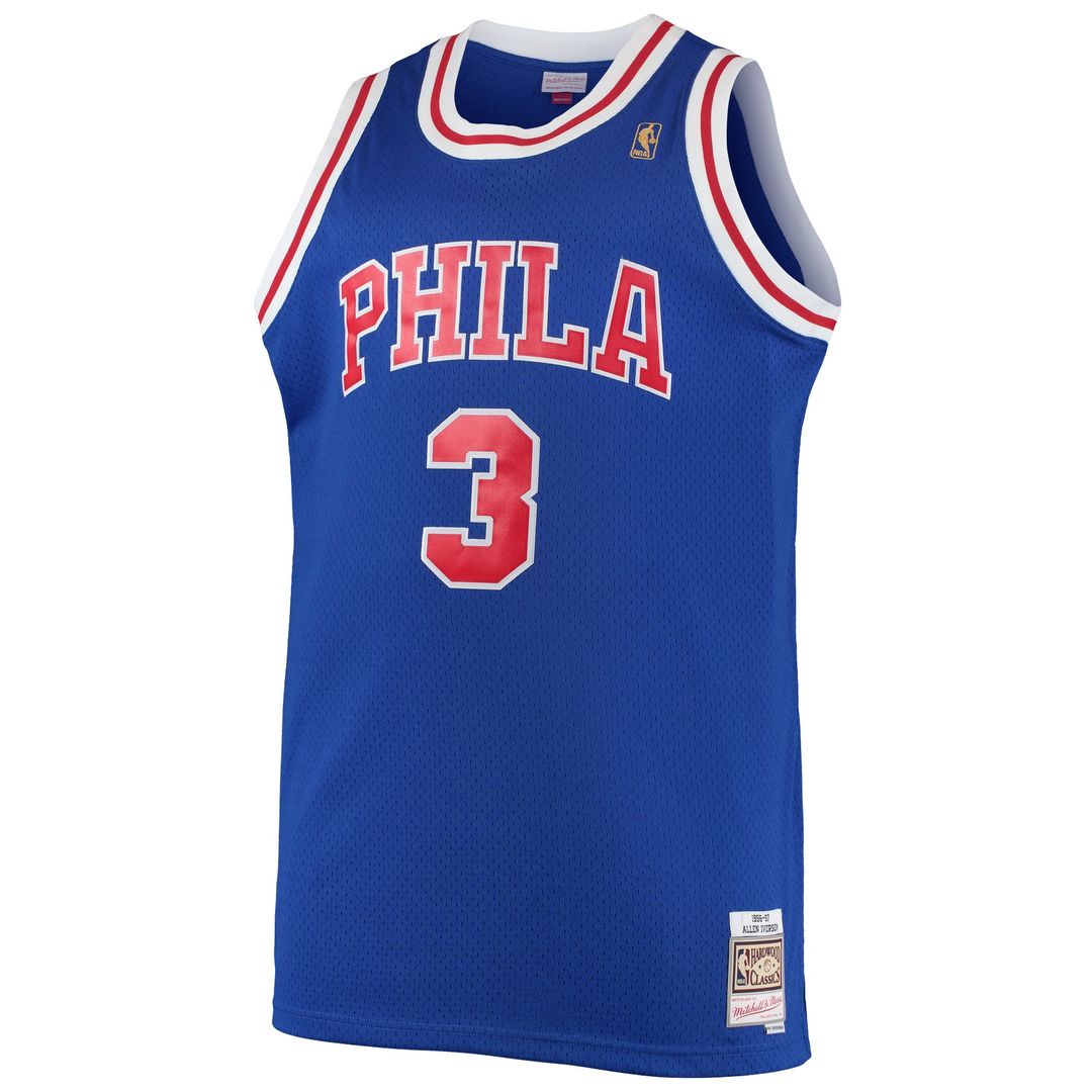Allen Iverson Philadelphia 76ers Mitchell & Ness 1996/97 Big & Tall Hardwood Classics Swingman Jersey - Red